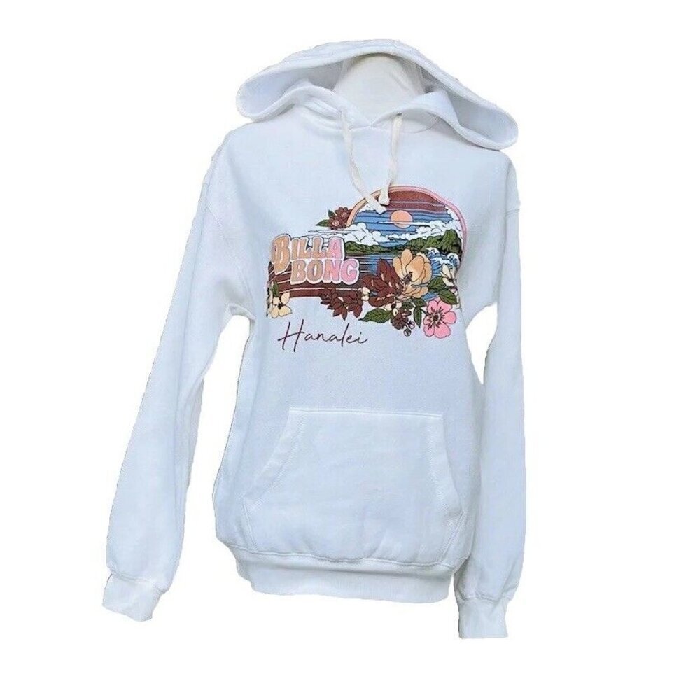 BILLABONG Coastal Dreamer Hoodie Pullover Women’s Size S White Kangaroo Pocket - Picture 7 of 7